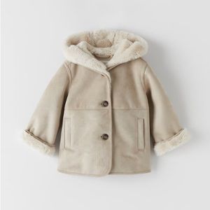 Zara Pearl Grey Doubled Faced Jacket Size 12-18 Months